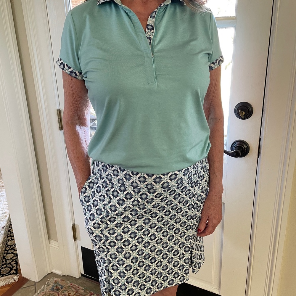 Fairway & Greene golf top and skirt.